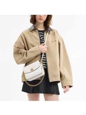 Coach Cassie 19 Crossbody leather Chalk